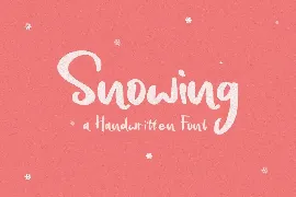 Snowing - Handwritten Font