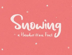 Snowing - Handwritten Font