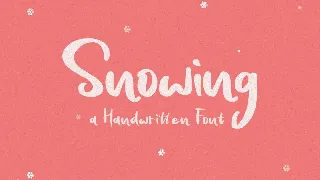 Snowing - Handwritten Font