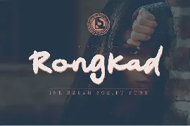 Rongkad - ink brush script font