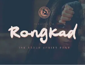 Rongkad - ink brush script font