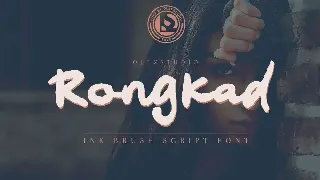 Rongkad - ink brush script font