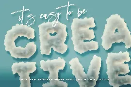 Foam or Clouds - Color SVG Font