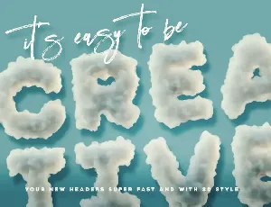 Foam or Clouds - Color SVG Font