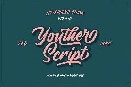 Youther Brush - Layered Font Duo