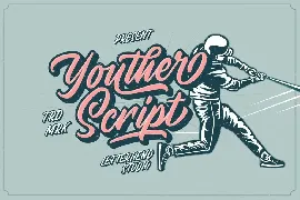 Youther Brush - Layered Font Duo