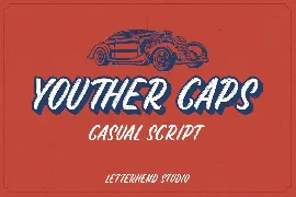 Youther Brush - Layered Font Duo