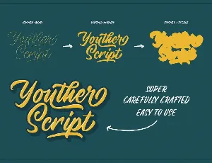 Youther Brush - Layered Font Duo