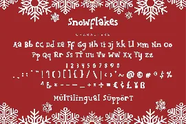 Snowflakes font