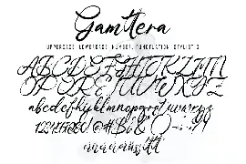 Gamtera font