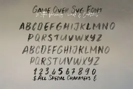 Game Over Brush & SVG Font