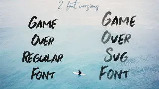 Game Over Brush & SVG Font