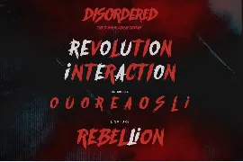 Disordered - Horror Display Brush font