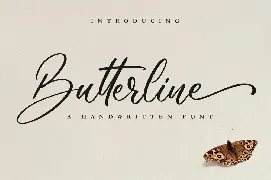 Butterline - Wedding Font