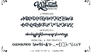 KLIBEUTH - Script font