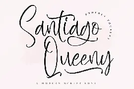 Santiago Queeny Script Font