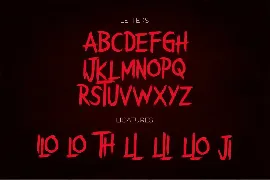 Milonet Horror Brush Font