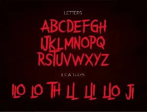 Milonet Horror Brush Font