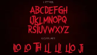 Milonet Horror Brush Font