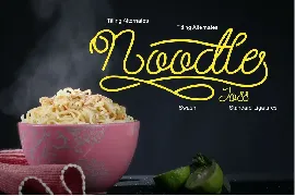 Noodle monoline script font