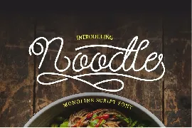 Noodle monoline script font