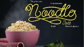 Noodle monoline script font