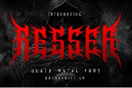 ResseR Modern Metal Font