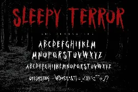 Sleepy Terror Horror Font