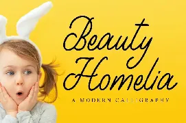 Beauty Homelia - Monoline Script Font