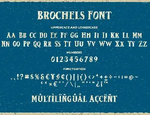 Brochels a Retro Vintage Serif Font