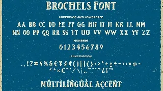 Brochels a Retro Vintage Serif Font