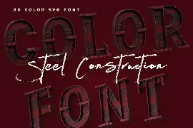 Steel Construction - 3D Color SVG Font