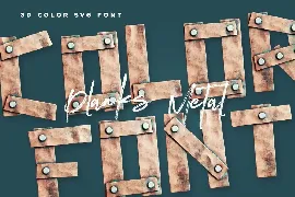 Metalic Planks - 3D Color SVG Font