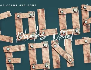 Metalic Planks - 3D Color SVG Font