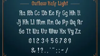 Outlaw Half-Light Type Face font