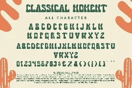 Classical Moment font