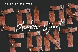 Wooden Planks - 3D Color SVG Font