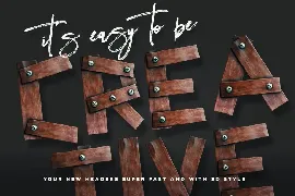 Wooden Planks - 3D Color SVG Font