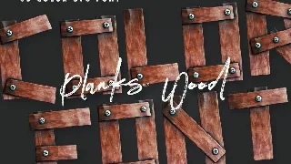 Wooden Planks - 3D Color SVG Font