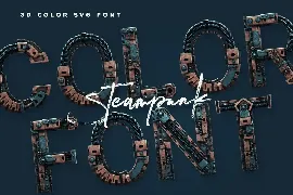 Steampunk - 3D Color SVG Font