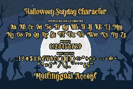 Halloween Sunday - a Playful Scary font