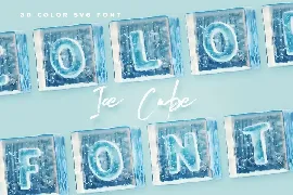 Ice Cube - 3D Color SVG Font