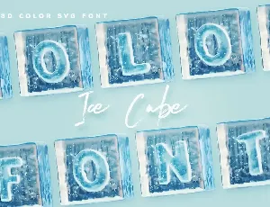 Ice Cube - 3D Color SVG Font