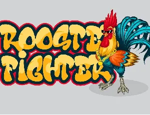 Crazy Rooster - Cute Graffiti Font