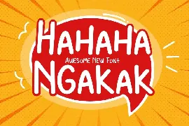 Hahaha Ngakak - a Cartoon Font