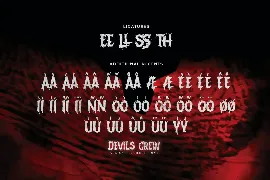 Devils Crew - All Caps Horror Font