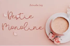 Bestie Monoline Script Font