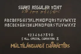 SHAKE Brush & SVG Font