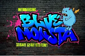 Blue Monsta - Cute Graffiti font