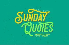 Sunday Quotes font